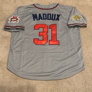 Greg Maddux Atlanta Braves 1995 World Series Jersey Mens XL Road Gray